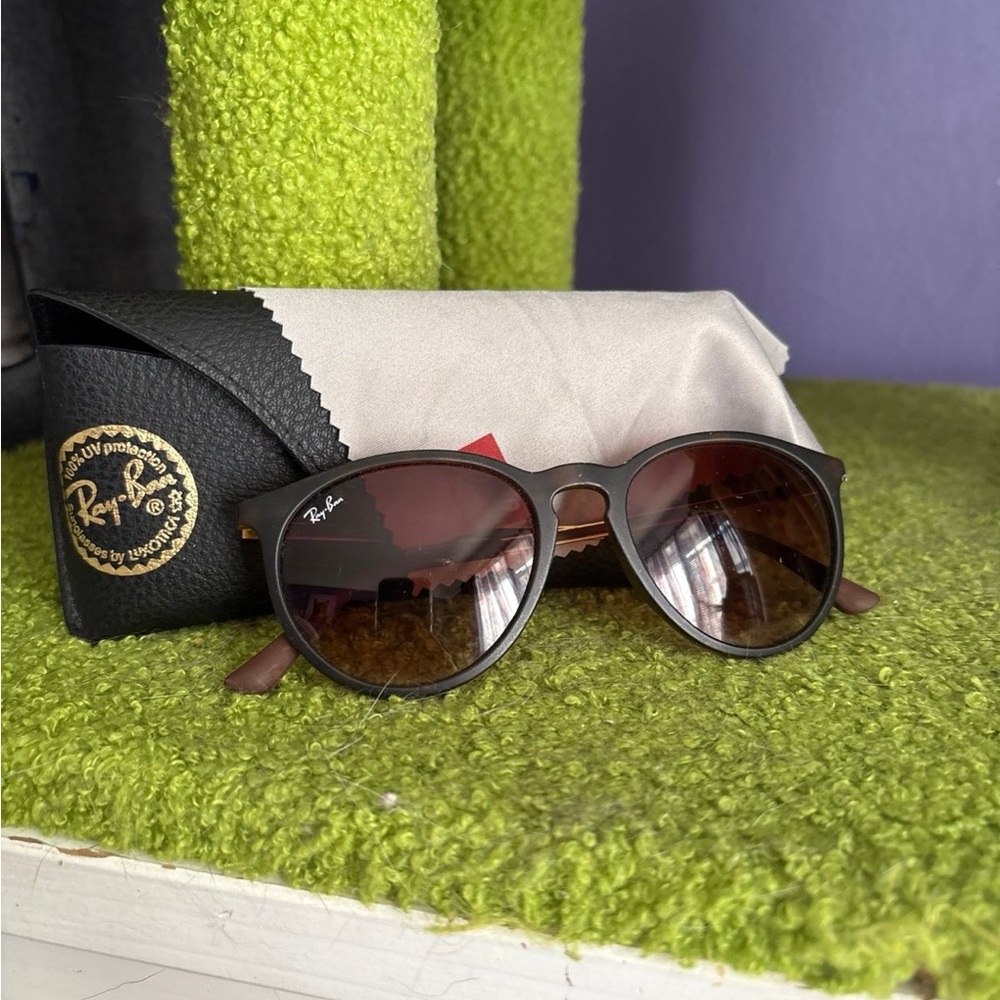 Ray-Ban Black and Brown Sunglasses